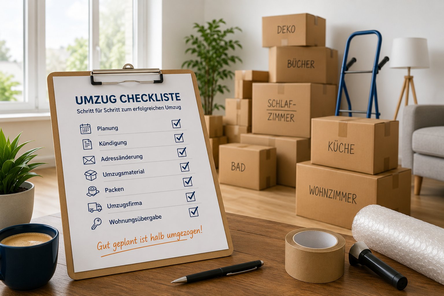 Umzug Checkliste Schweiz – Der komplette Leitfaden für einen stressfreien Umzug